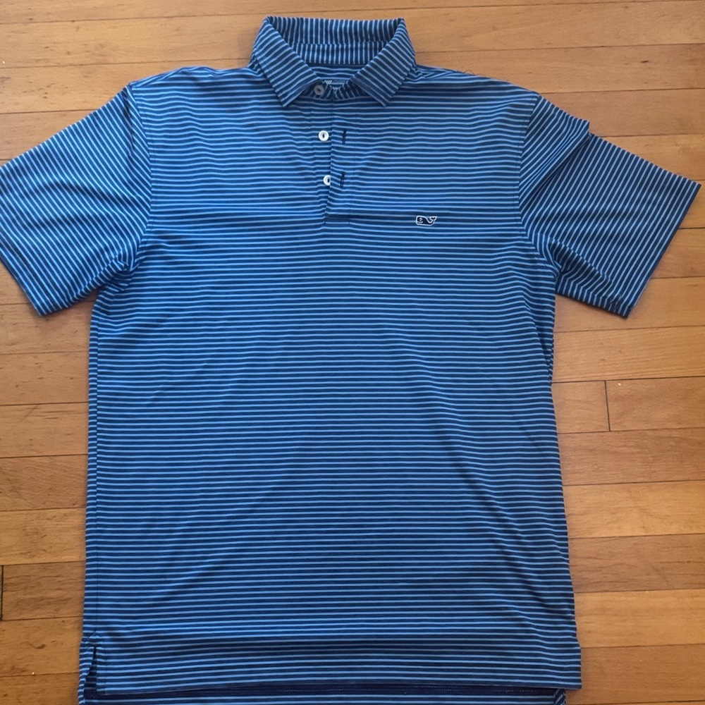 Vineyard Vines Navy and light blue Sankaty Polo